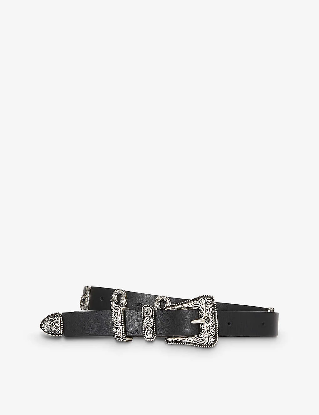 THE KOOPLES Western-style Thin Leather Belt 3 THE KOOPLES Western-style Thin Leather Belt