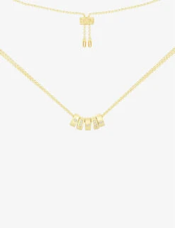 Smile Morse Code 18ct Yellow Gold-plated Metal Alloy And Cubic Zirconia Pendant Necklace