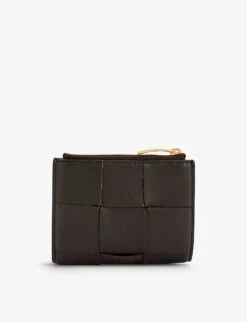Bottega Veneta Intrecciato Small Leather Bifold Wallet -Glam Pouch Store R04135564 FONDANTGOLD ALT02