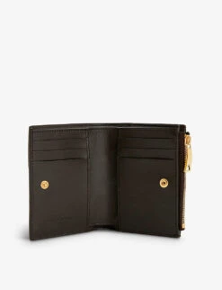 Bottega Veneta Intrecciato Small Leather Bifold Wallet -Glam Pouch Store R04135564 FONDANTGOLD ALT03