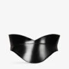Alexander McQueen Corset Panel-embellished Leather Belt 2 Alexander McQueen Corset Panel-embellished Leather Belt -Glam Pouch Store R04136275 BLACK M