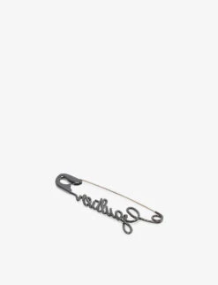 Jean Paul Gaultier Safety Pin Bronze And Brass Earring -Glam Pouch Store R04137688 BLACK ALT02
