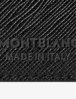 MONTBLANC Sartorial Money-clip Logo-embellished Grained-leather Wallet -Glam Pouch Store R04144276 BLACK ALT04