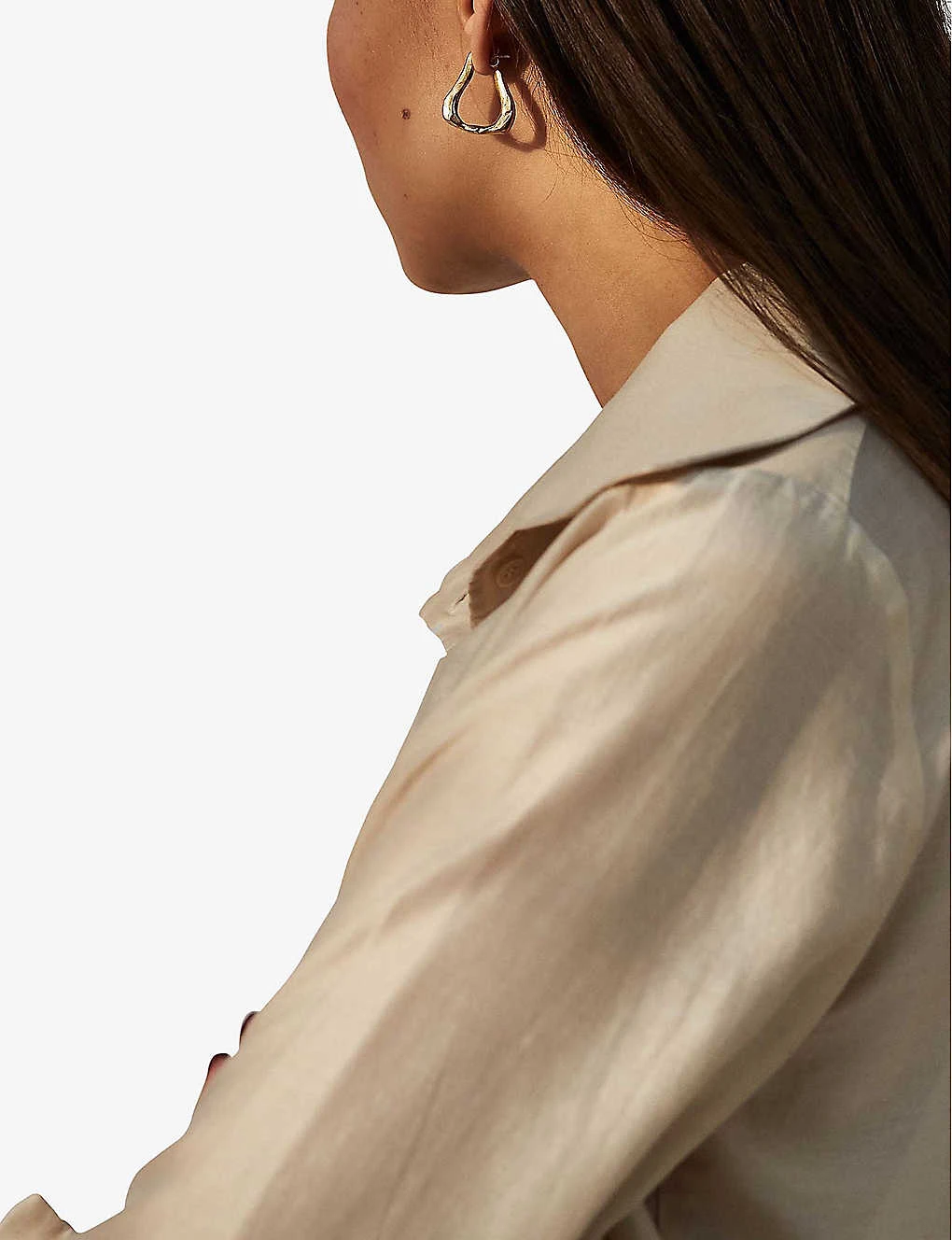 The Link Of Wanderlust 24ct Yellow Gold-plated Bronze Hoop Earrings 4 The Link Of Wanderlust 24ct Yellow Gold-plated Bronze Hoop Earrings - Image 2