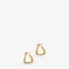 The Link Of Wanderlust 24ct Yellow Gold-plated Bronze Hoop Earrings -Glam Pouch Store R04144504 GOLD M