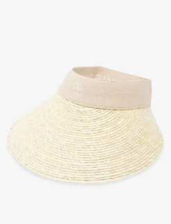 ANINE BING Venus Logo-embellished Palm Leaf Visor