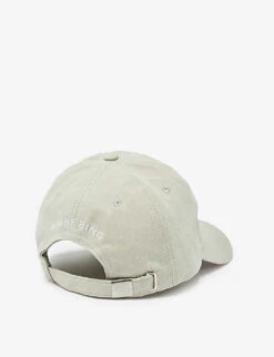 ANINE BING Jeremy Embroidered Cotton-twill Cap -Glam Pouch Store R04146368 WASHFADEDSEAFOAM ALT02