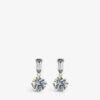 Athena 9ct White-gold And Cubic Zirconia Drop Earrings 1 Athena 9ct White-gold And Cubic Zirconia Drop Earrings -Glam Pouch Store R04149577 GOLD M