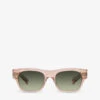 Oliver Peoples OV5514SU Kasdan Rectangular-frame Acetate Sunglasses -Glam Pouch Store R04150608 YELLOW M
