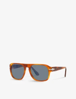 Persol PO3310S Jean Tortoiseshell-effect Pilot-frame Acetate Sunglasses -Glam Pouch Store R04150917 BROWN ALT01