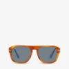 Persol PO3310S Jean Tortoiseshell-effect Pilot-frame Acetate Sunglasses -Glam Pouch Store R04150917 BROWN M