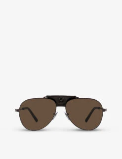 Bvlgari BV5061Q Pilot Metal Sunglasses