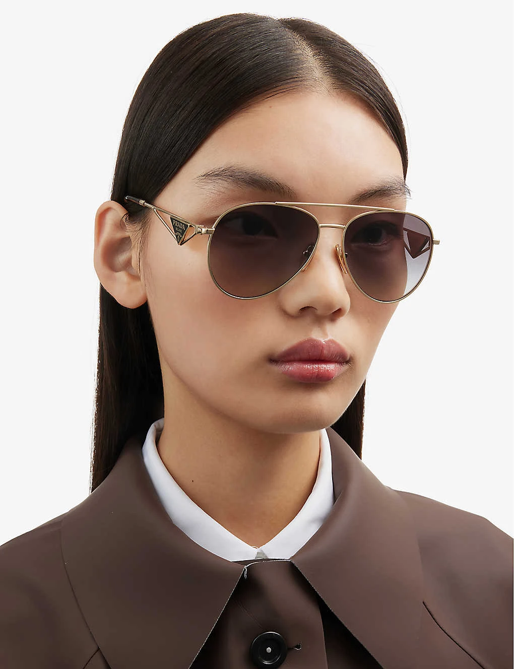 Prada PR 73ZS Pilot-frame Metal Sunglasses 4 Prada PR 73ZS Pilot-frame Metal Sunglasses - Image 2