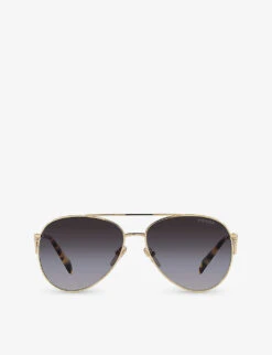 Prada PR 73ZS Pilot-frame Metal Sunglasses
