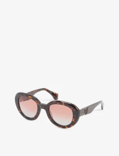 Vivienne Westwood VW5030 Lowey Round-frame Acetate Sunglasses -Glam Pouch Store R04152616 GLOSSCLASSICTORT ALT02