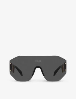 Versace VE2258 Branded-arm Irregular-frame Metal Sunglasses