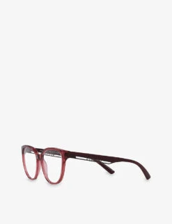 Bvlgari BV4219 Round-frame Branded-arm Acetate Optical Glasses -Glam Pouch Store R04154289 RED ALT02