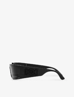 Versace VE4446 Branded-arm Rectangle-frame Acetate Sunglasses -Glam Pouch Store R04154314 BLACK ALT03