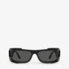 Versace VE4446 Branded-arm Rectangle-frame Acetate Sunglasses 2 Versace VE4446 Branded-arm Rectangle-frame Acetate Sunglasses -Glam Pouch Store R04154314 BLACK M
