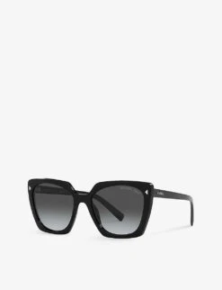 Prada PR 23ZS Square-frame Acetate Sunglasses -Glam Pouch Store R04154347 BLACK ALT02