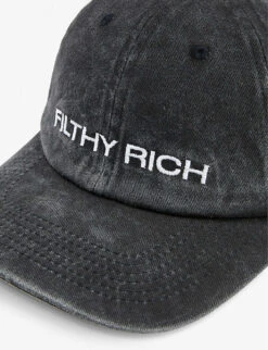 Filthy Rich Crystal-embellished Cotton Baseball Cap 6 Filthy Rich Crystal-embellished Cotton Baseball Cap -Glam Pouch Store R04156856 STONEWASH ALT01