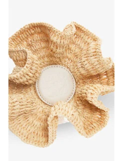 Loewe X Paula's Ibiza Fish Raffia And Leather Pouch -Glam Pouch Store R04157525 NATURALIVORY ALT04