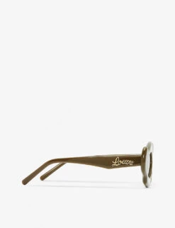 Loewe X Paula's Ibiza G000487X03 Flame-shaped Acetate Sunglasses -Glam Pouch Store R04157549 SHINYKHAKI ALT03
