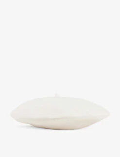 Maison Margiela Stitched Wool Beret 7 Maison Margiela Stitched Wool Beret -Glam Pouch Store R04161958 MILK ALT02