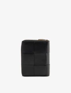 Bottega Veneta Intrecciato Padded Zip-around Leather Wallet 9 Bottega Veneta Intrecciato Padded Zip-around Leather Wallet -Glam Pouch Store R04163146 BLACKGOLD ALT02
