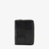 Bottega Veneta Intrecciato Padded Zip-around Leather Wallet -Glam Pouch Store R04163146 BLACKGOLD M