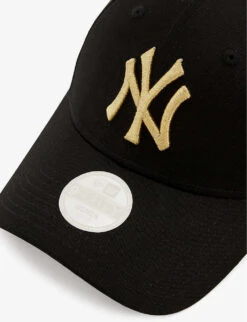 NEW ERA New York Yankees Brand-embroidered Cotton-twill Cap -Glam Pouch Store R04164821 BLACK ALT01
