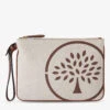 Mulberry Logo-print Canvas Pouch -Glam Pouch Store R04165894 OAK M