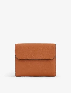 Chloé Marcie Small Bifold Leather Wallet -Glam Pouch Store R04168657 TAN ALT02