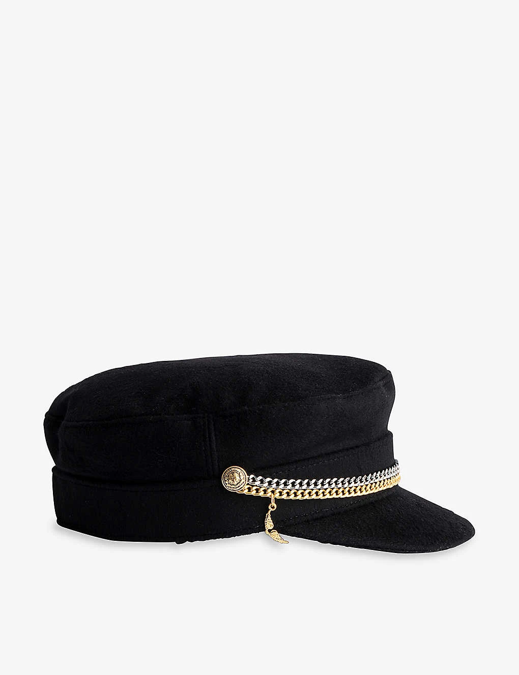 Zadig & Voltaire Chain-embellished Wing-charm Wool Cap 5 Zadig & Voltaire Chain-embellished Wing-charm Wool Cap - Image 3