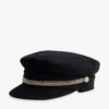Zadig & Voltaire Chain-embellished Wing-charm Wool Cap -Glam Pouch Store R04174115 NOIR M