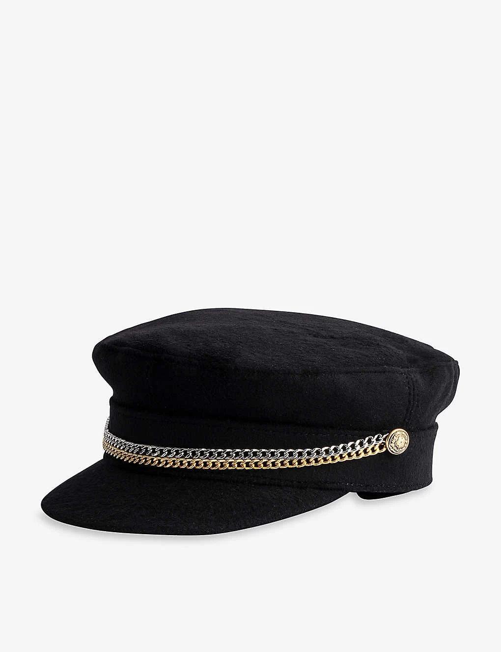 Zadig & Voltaire Chain-embellished Wing-charm Wool Cap 3 Zadig & Voltaire Chain-embellished Wing-charm Wool Cap