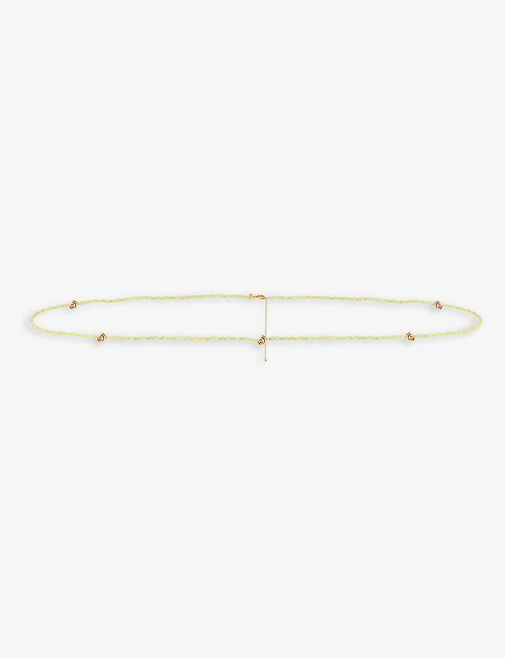 18ct Yellow-gold Plated Recycled Sterling-silver And Lemon Jade Belly Chain 3 18ct Yellow-gold Plated Recycled Sterling-silver And Lemon Jade Belly Chain