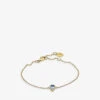 With Love Darling #6 Water Drop 14ct Gold-plated Vermeil Sterling-silver And Zircon Bracelet -Glam Pouch Store R04180300 BLUE M