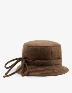 Jacquemus Le Bob Gadjo Woven Bucket Hat -Glam Pouch Store R04182213 DARKBROWN ALT02