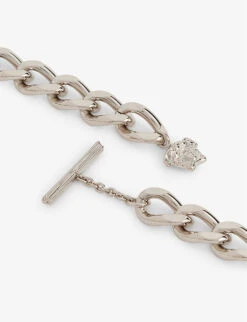 Versace Medusa Branded Brass Necklace -Glam Pouch Store R04184007 SILVER ALT02