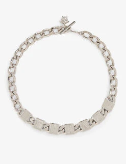 Versace Medusa Branded Brass Necklace