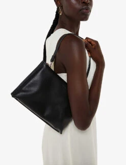 Whistles Rae Double-pouch Leather Clutch Bag 11 Whistles Rae Double-pouch Leather Clutch Bag -Glam Pouch Store R04186336 BLACK ALT04