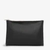 Whistles Rae Double-pouch Leather Clutch Bag -Glam Pouch Store R04186336 BLACK M