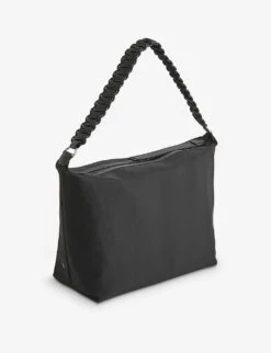 Lattice-strap Woven Shoulder Bag -Glam Pouch Store R04188526 BLACK ALT02