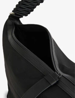 Lattice-strap Woven Shoulder Bag -Glam Pouch Store R04188526 BLACK ALT03