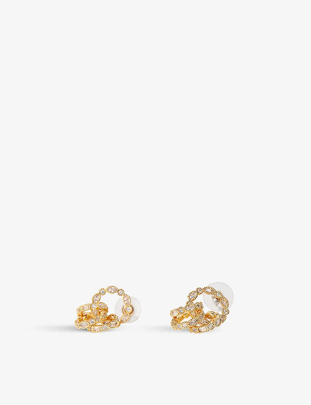 Maje Crystal-embellished Gold-tone Brass Earrings 5 Maje Crystal-embellished Gold-tone Brass Earrings - Image 3