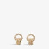 Maje Crystal-embellished Gold-tone Brass Earrings 1 Maje Crystal-embellished Gold-tone Brass Earrings -Glam Pouch Store R04190843 OR M