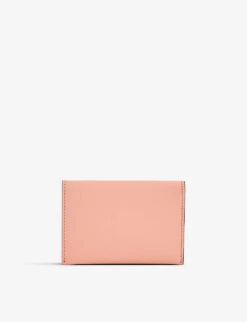 Acne Studios Foil-branded Leather Card Holder 9 Acne Studios Foil-branded Leather Card Holder -Glam Pouch Store R04195211 SALMONPINK ALT02