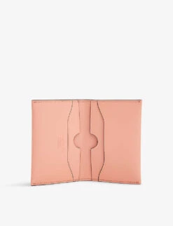 Acne Studios Foil-branded Leather Card Holder 10 Acne Studios Foil-branded Leather Card Holder -Glam Pouch Store R04195211 SALMONPINK ALT03