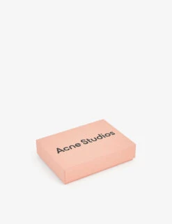 Acne Studios Logo-print Leather Card Holder -Glam Pouch Store R04195221 LIMEGREEN ALT04